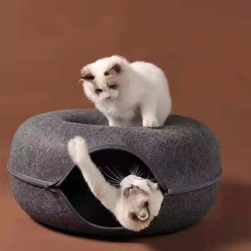 Interactive Tunnel Toy Cat Bed